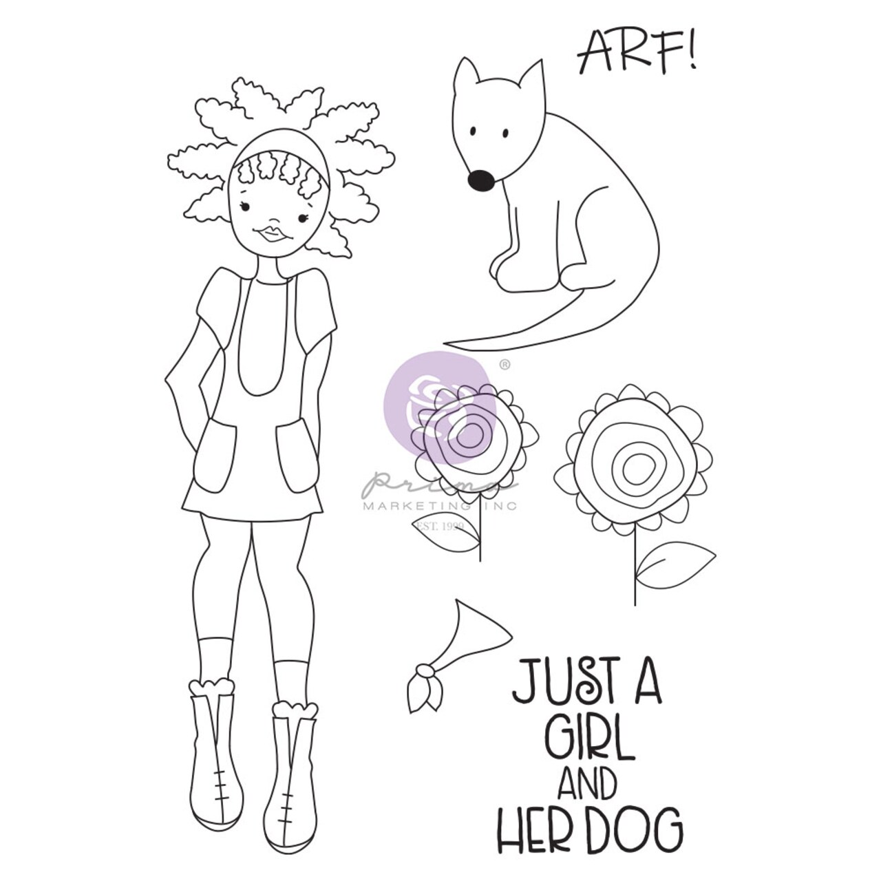 Prima Marketing Inc Julie Nutting Stamps Nia, White 655350913298